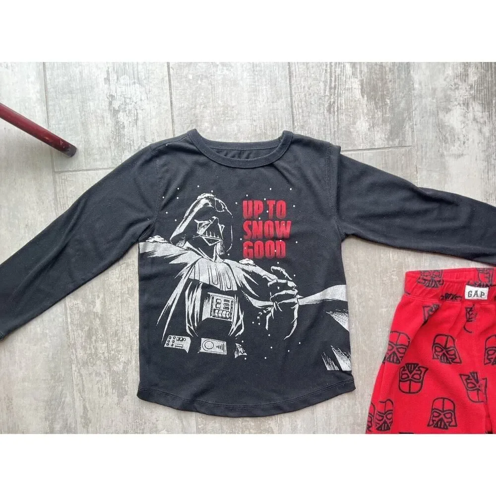 Gap Kids Boys x Star Wars 2 Piece Set Pajamas Pjs UP TO SNOW GOOD Sleep Fleece 6